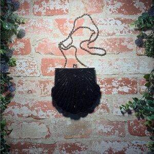 Vintage Walborg Elegant Black Beaded Clutch